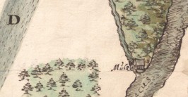 Historische Kartenaufnahme einer Mühle